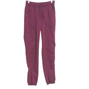 Scrubstar Burgundy Womens Elastic Waistband Scrub Pants S Rayon Polyester